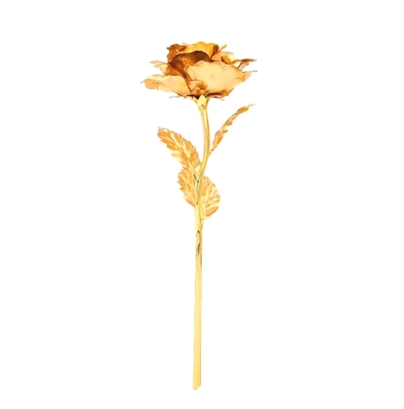 24-Karat-vergoldete Rose in Geschenkbox zu Weihnachten