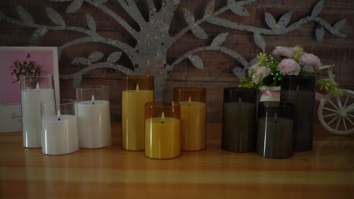 3-teiliges LED-Kerzenset mit Fernbedienung – ideal für Weihnachten, Hochzeiten & Geburtstage