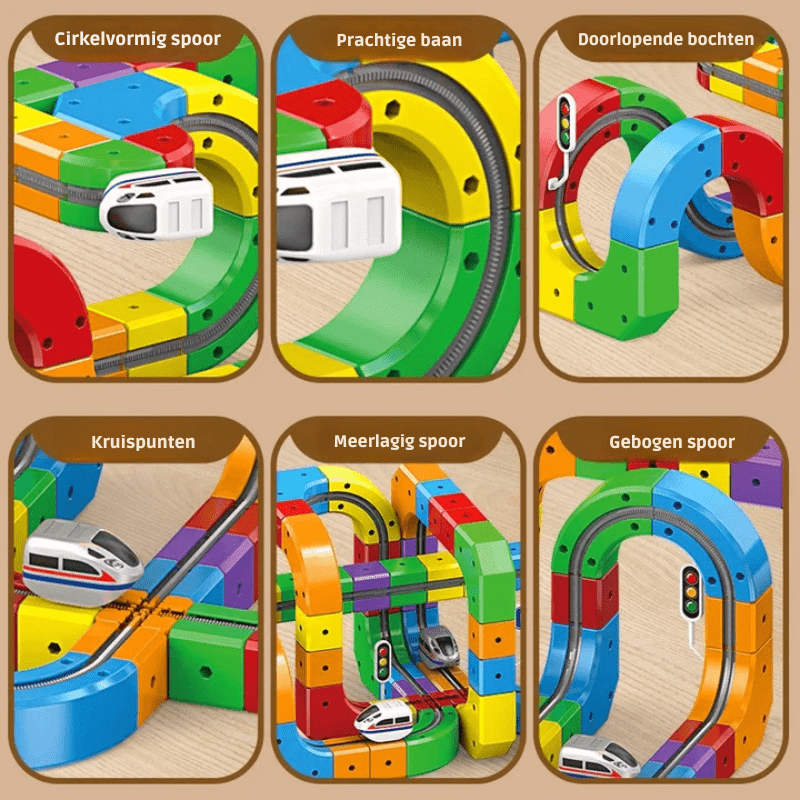 3D-Eisenbahn-Bausatz Für Kinder mit wiederaufladbarer Lokomotive