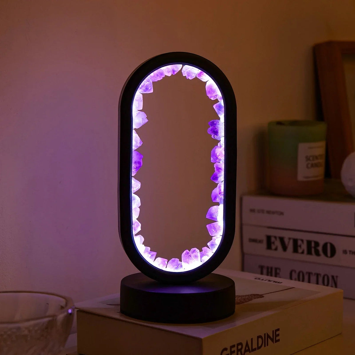 Amethyst-Naturkristalllampe – entspannendes Leuchten für Schlafzimmer und Meditation