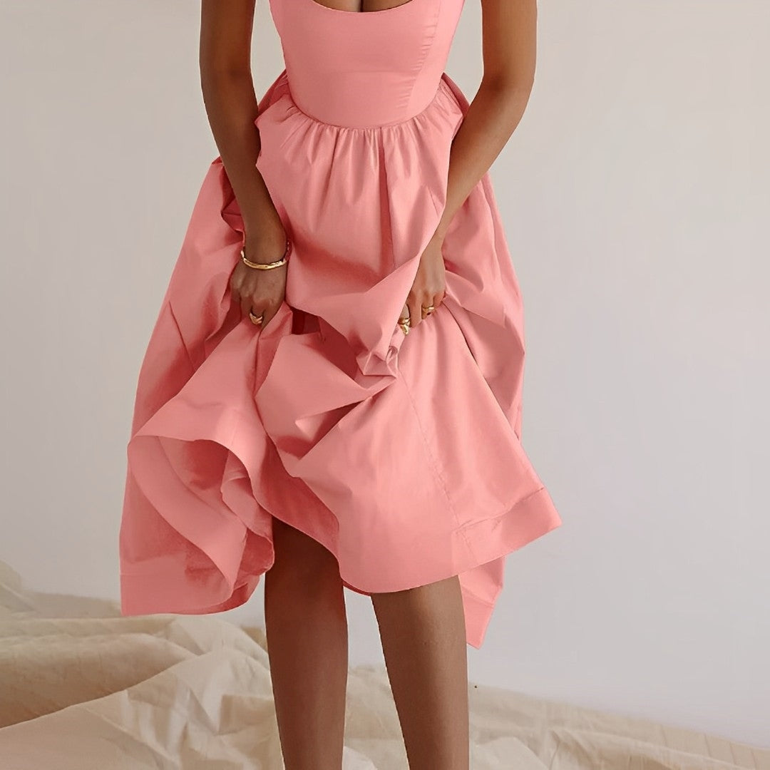 Ärmelloses Midikleid in A-Linie für Damen