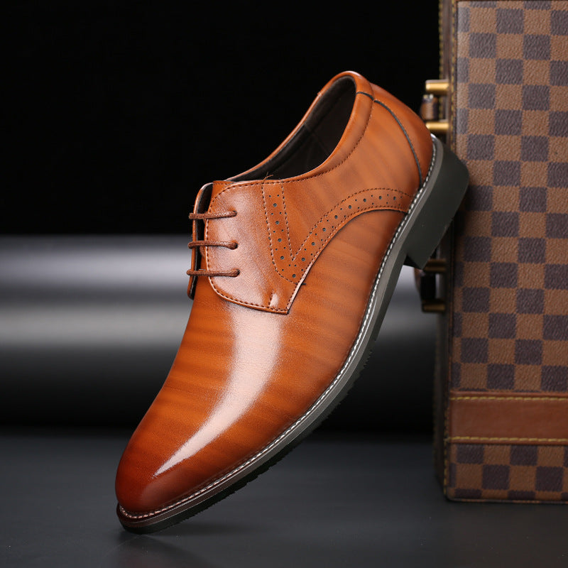 Bequeme Herren-Oxfordschuhe aus Leder in Braun – Schnürschuhe