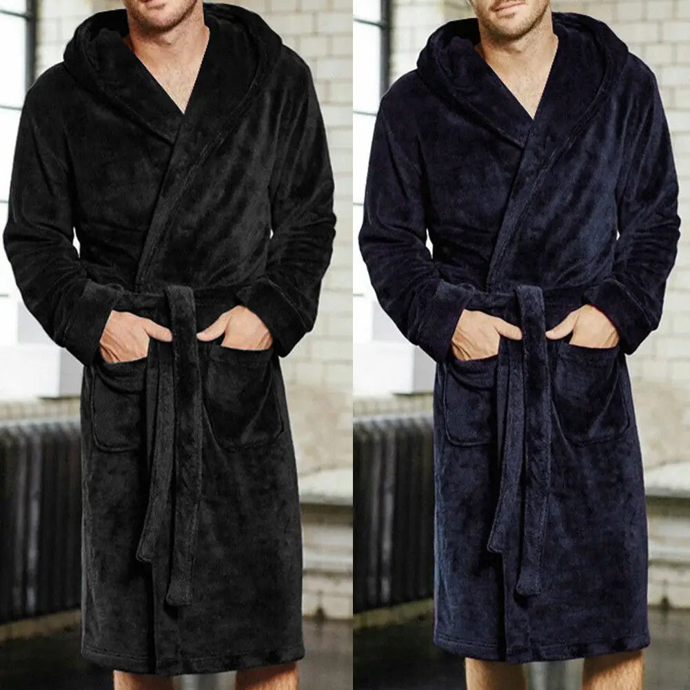 Bequemer Flanell-Bademantel