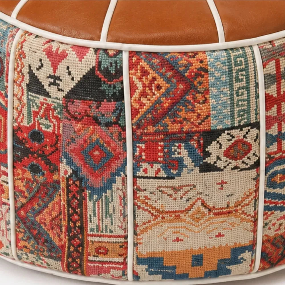 Bohemian-Pouf mit verstecktem Staufach