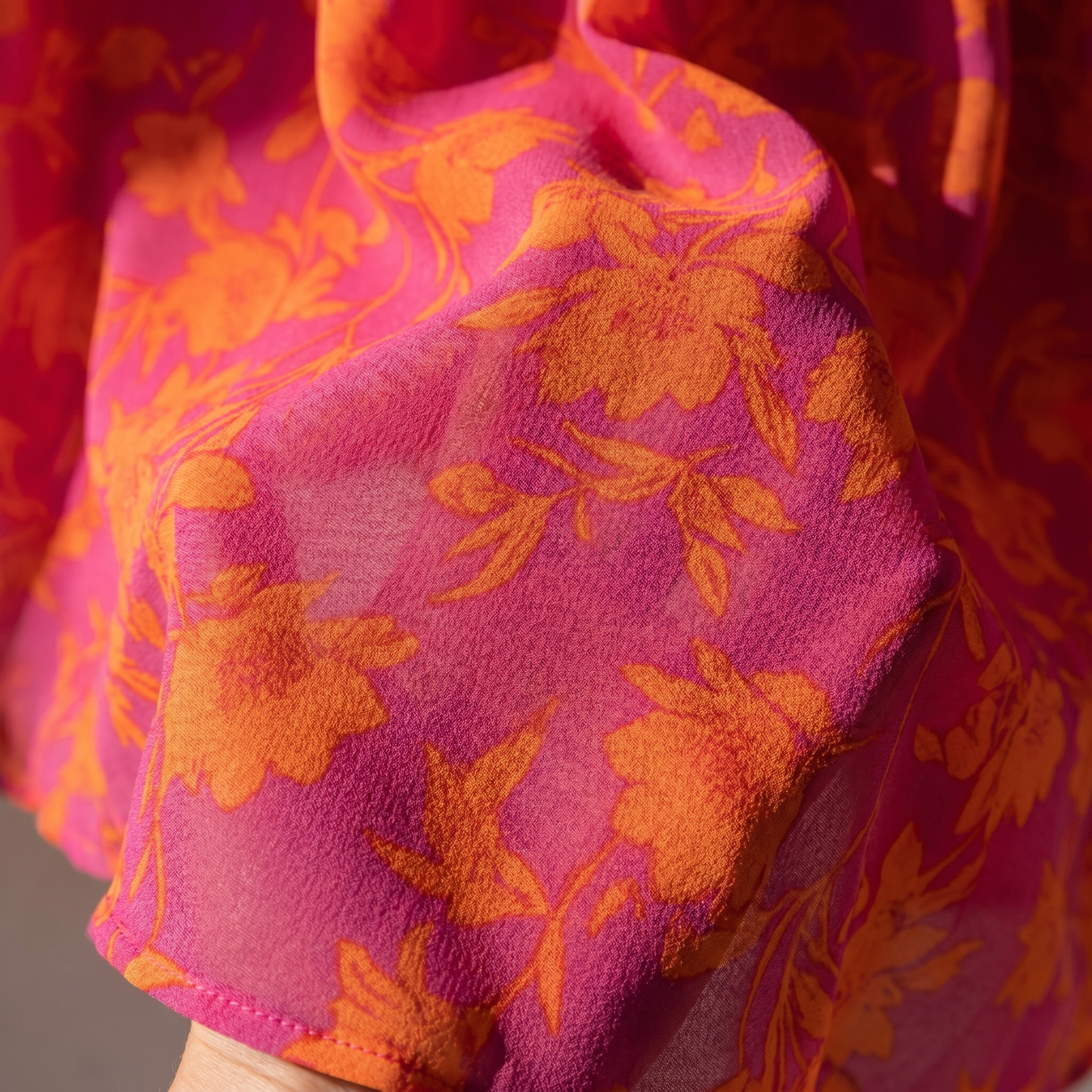 Damen-Midikleid mit Blumenprint | Sommerkleid mit Puffärmeln