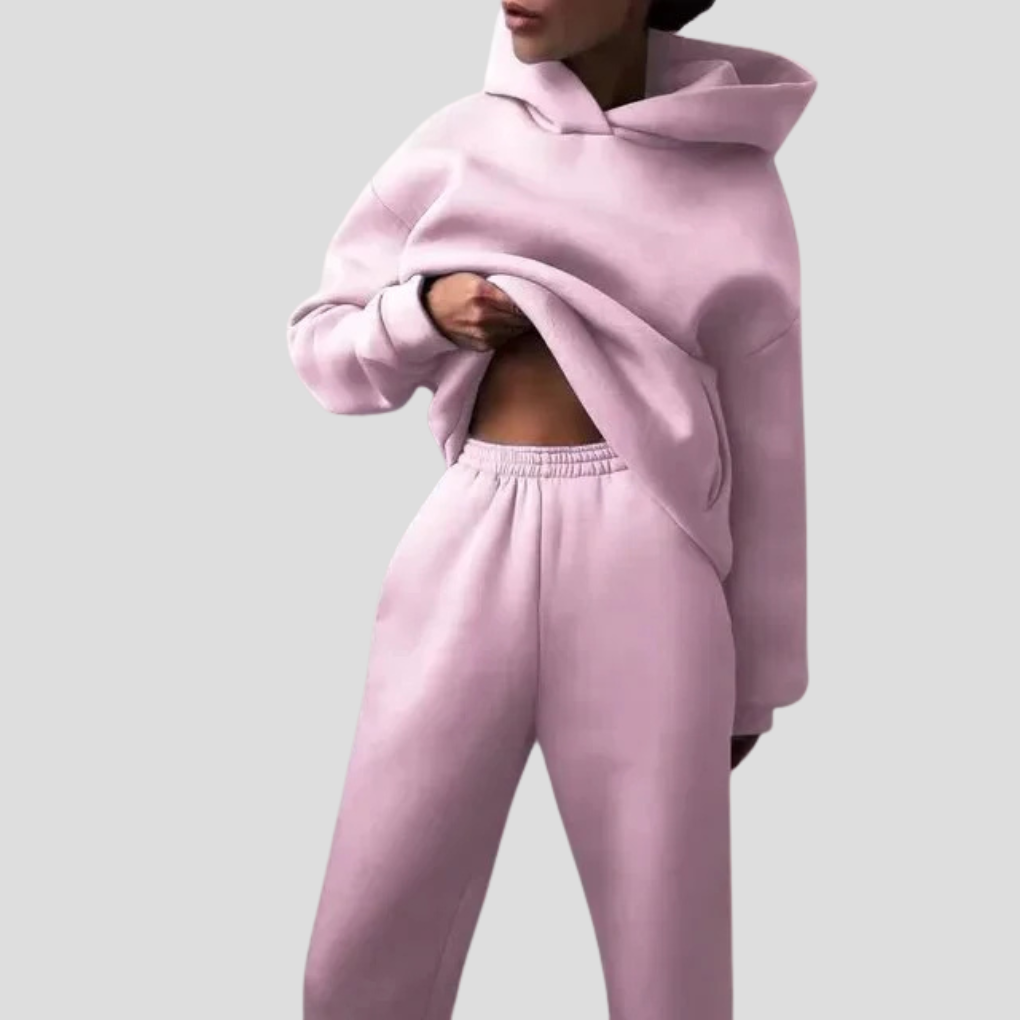 Damen-Set aus Hoodie und Jogginghose – entspannte Winter-Loungewear