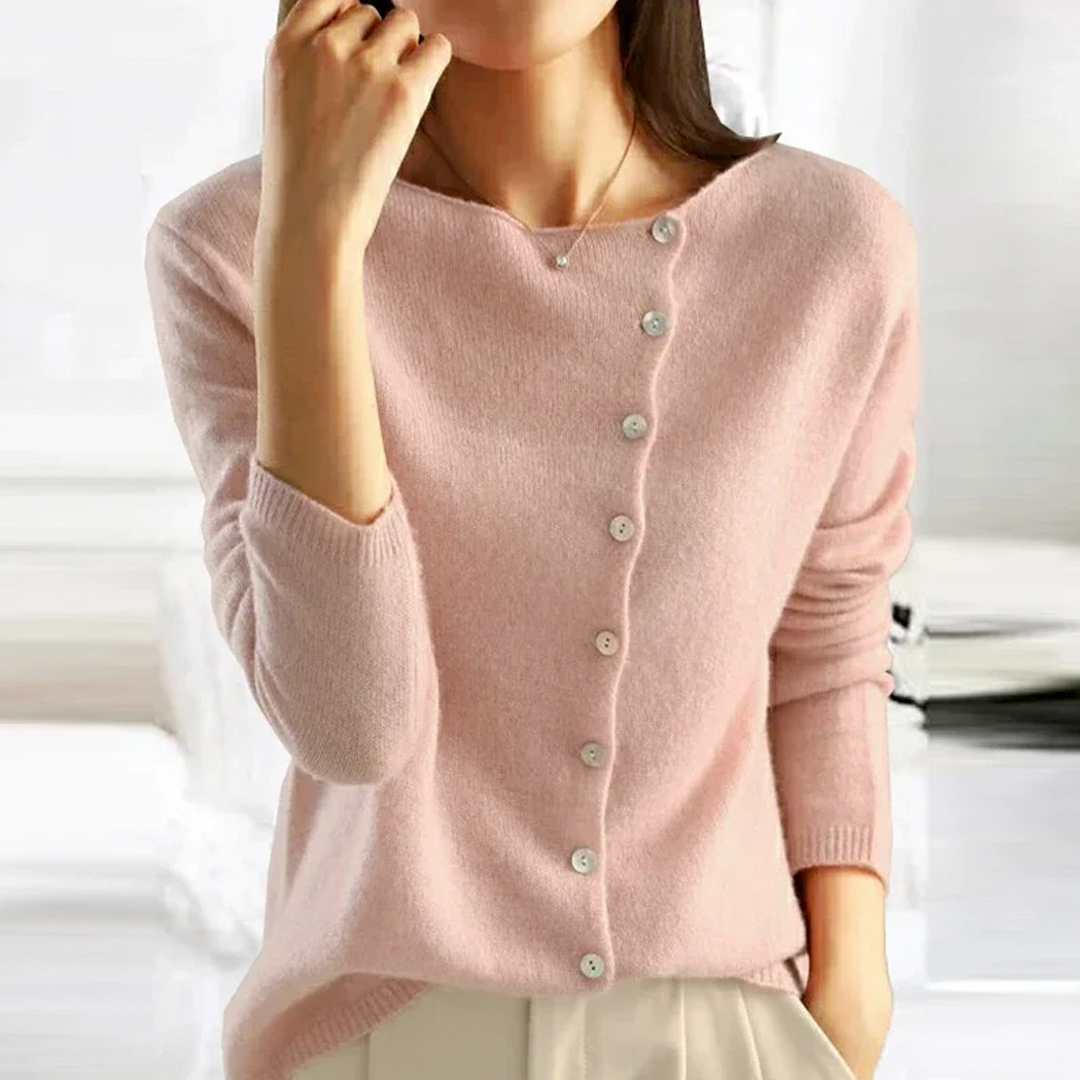 Damen-Strickjacke mit Knöpfen – Relaxed Fit