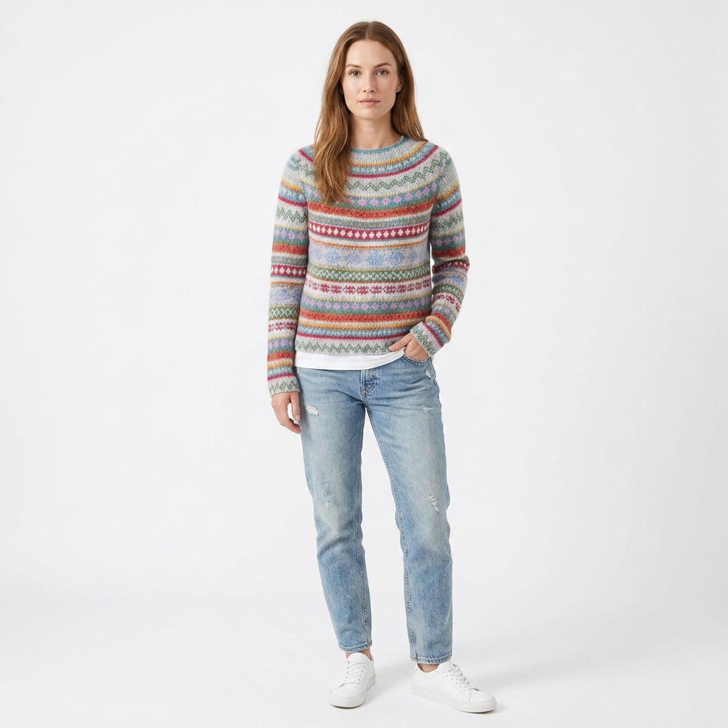 Damen-Strickpullover im Vintage-Stil