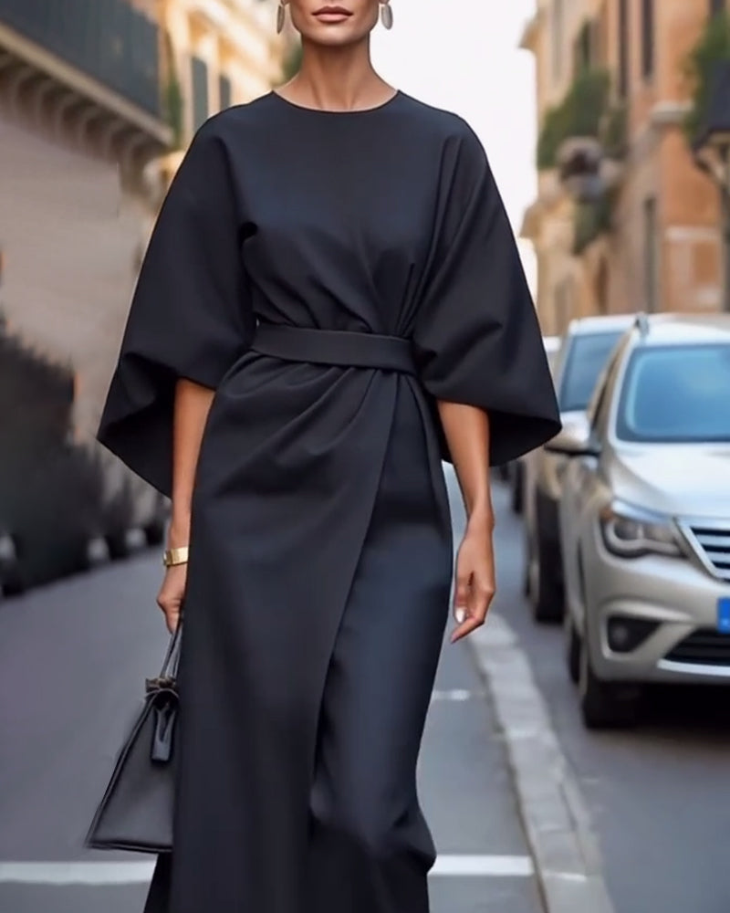 Damen-Wickelkleid in Midilänge