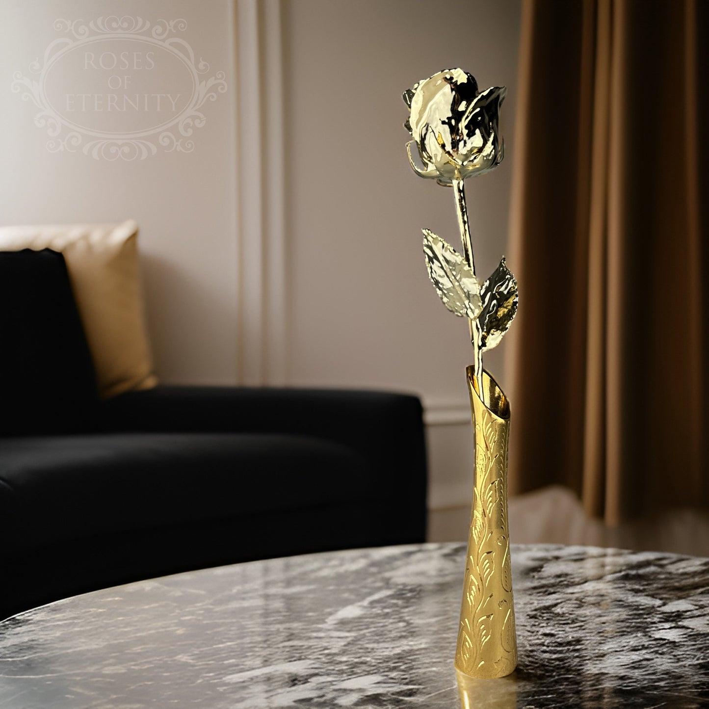 Echte Rose mit 24K Gold überzogen als zeitloses Liebesgeschenk