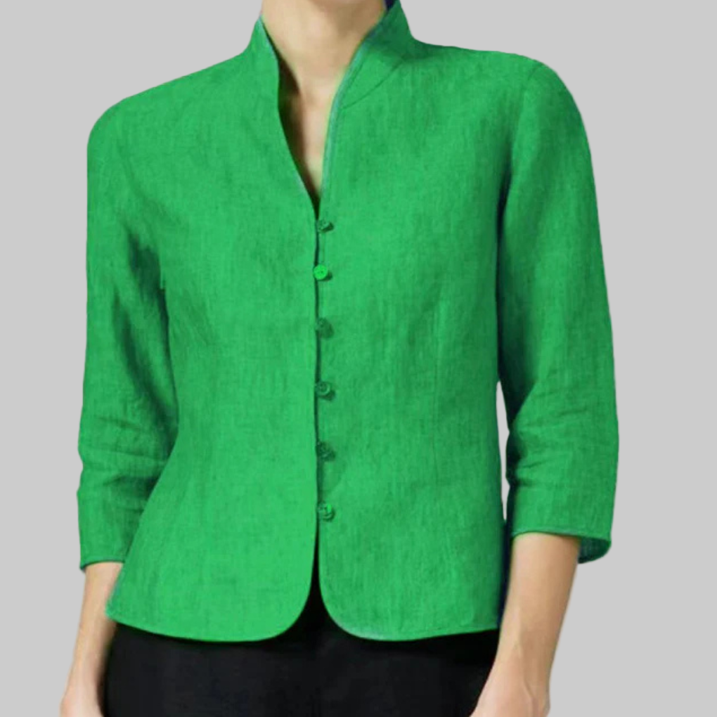 Elegante Damenbluse mit Stehkragen