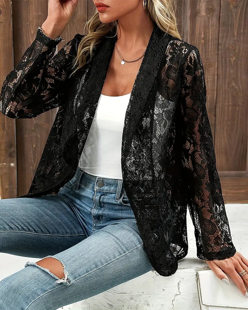 Eleganter Spitzenblazer