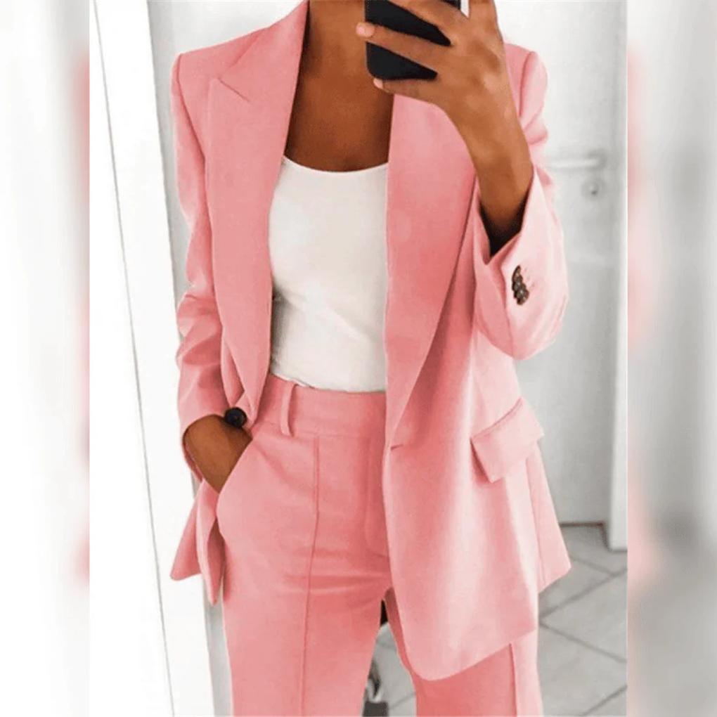 Elegantes 2-teiliges Damen-Hosenanzug-Set – Zweiteiler für formelle Looks