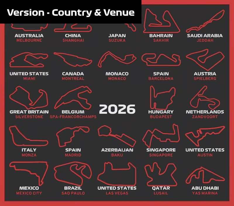 F1-Kalender 2026