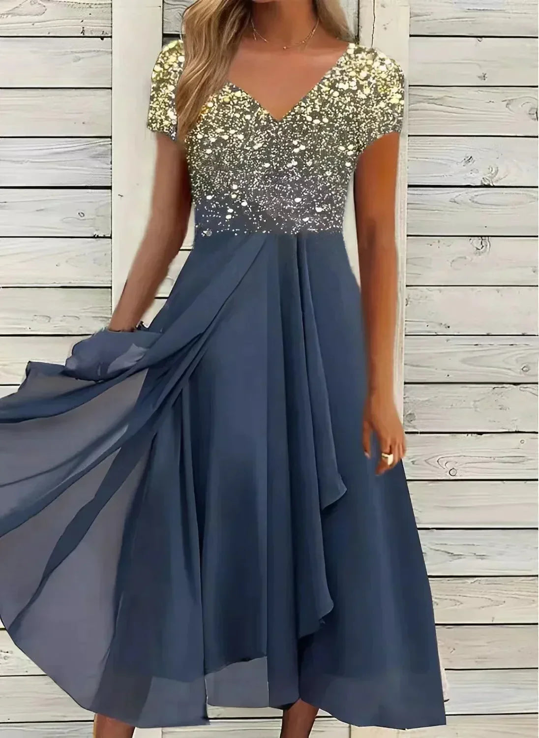 Festkleid – luftiger Chiffon mit elegantem Fall