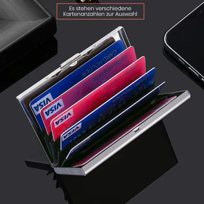 Flaches RFID-Kartenetui mit Magnetverschluss