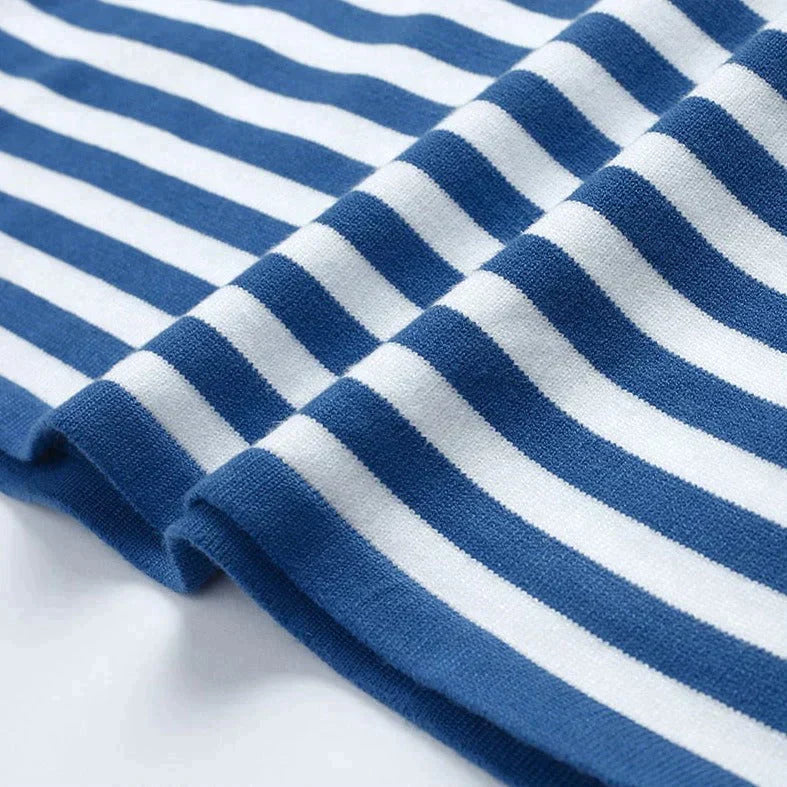 Gestreiftes Damen-Langarmshirt aus Bio-Baumwolle
