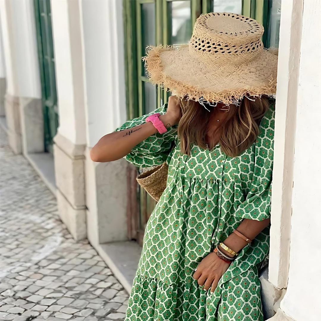Gestuftes Sommer-Maxikleid für Damen
