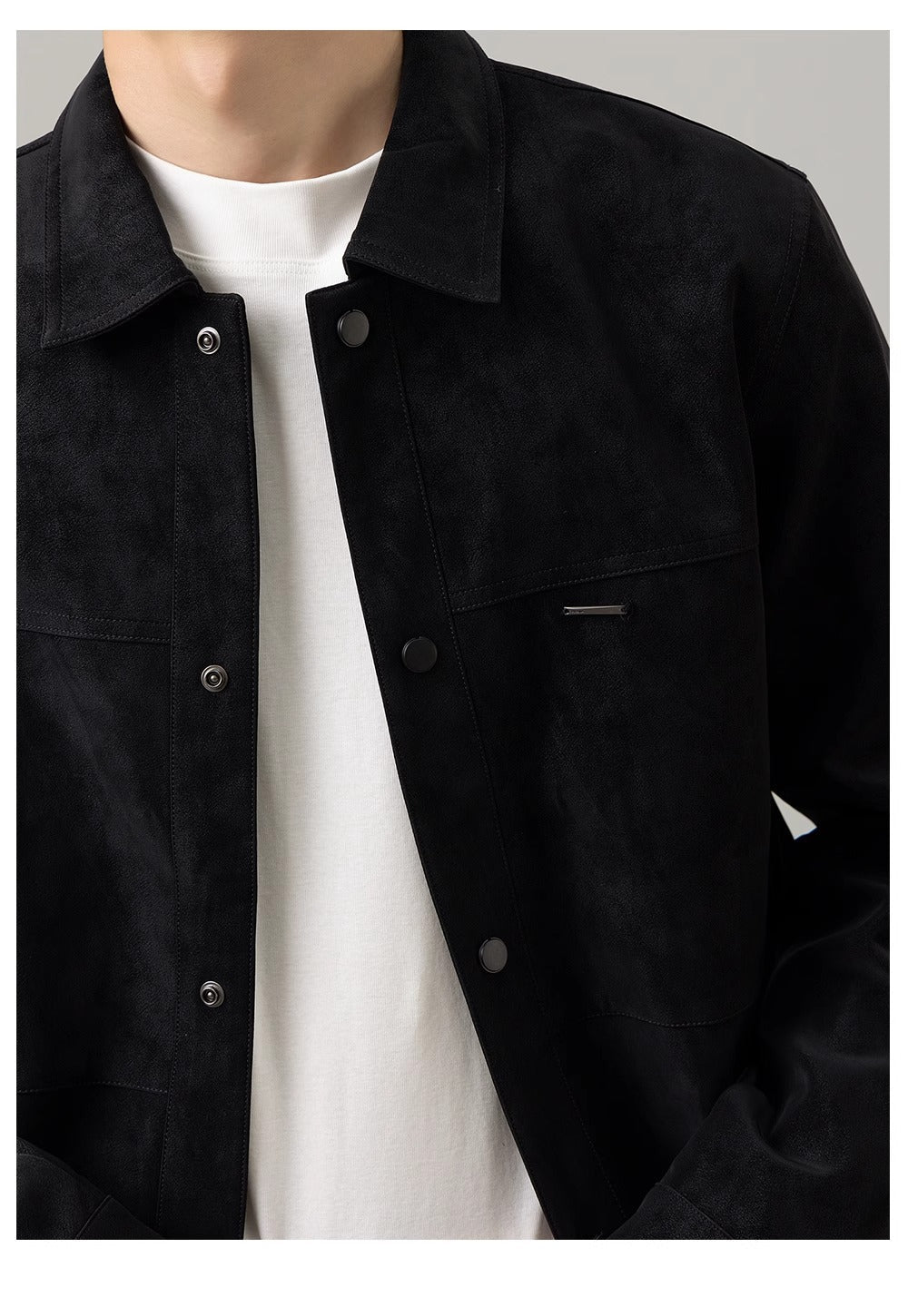 Hemdjacke für Herren mit Knopfleiste