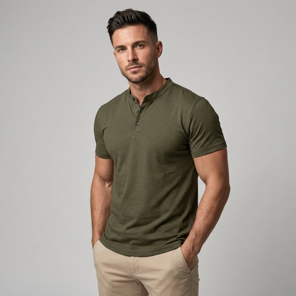 Henley-Poloshirt für Herren