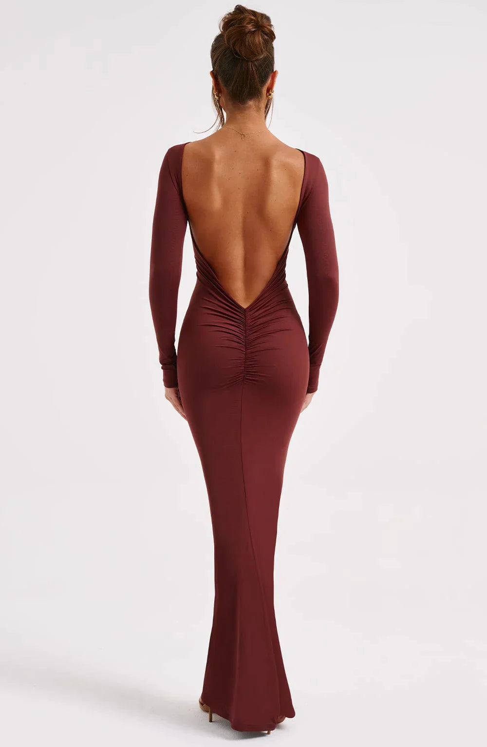 Herbstliches Maxikleid mit Schlitz