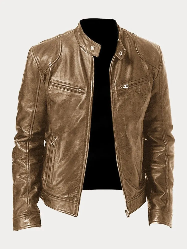Herren-Bikerjacke im Slim-Fit