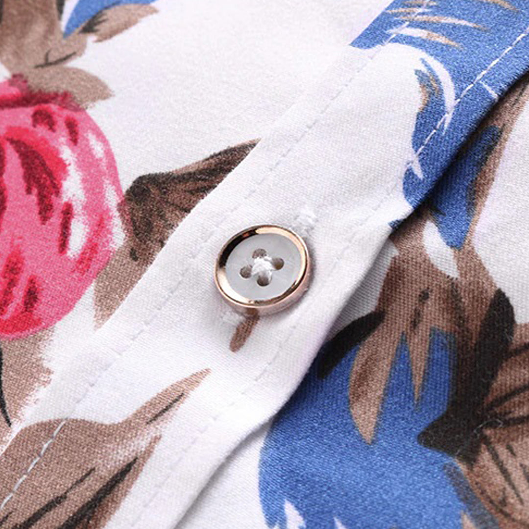 Herren-Blumenhemd im romantischen Design