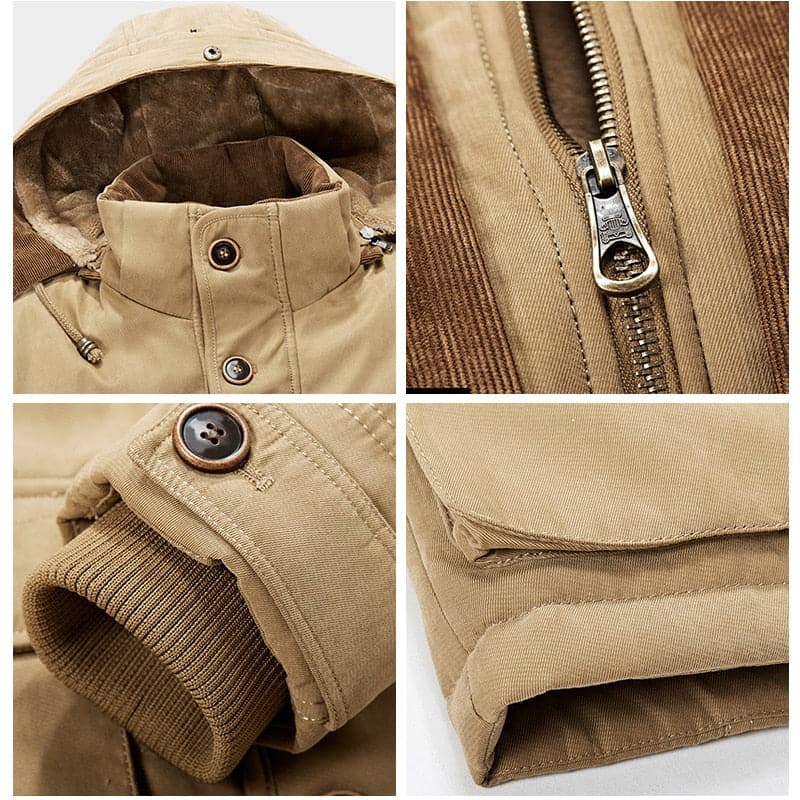 Herren-Parkajacke mit Kapuze