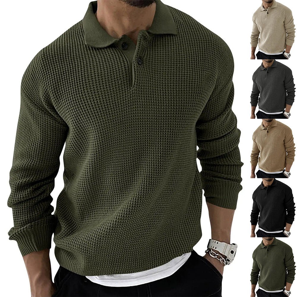 Herren-Polopullover mit Knopfleiste