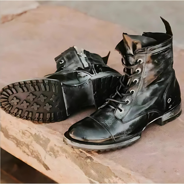 Herren-Schnürstiefel im Vintage-Western-Stil