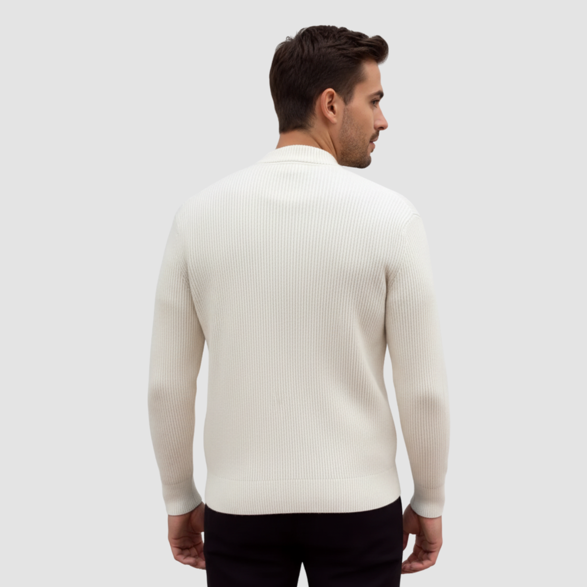 Herren-Strickjacke mit Reißverschluss