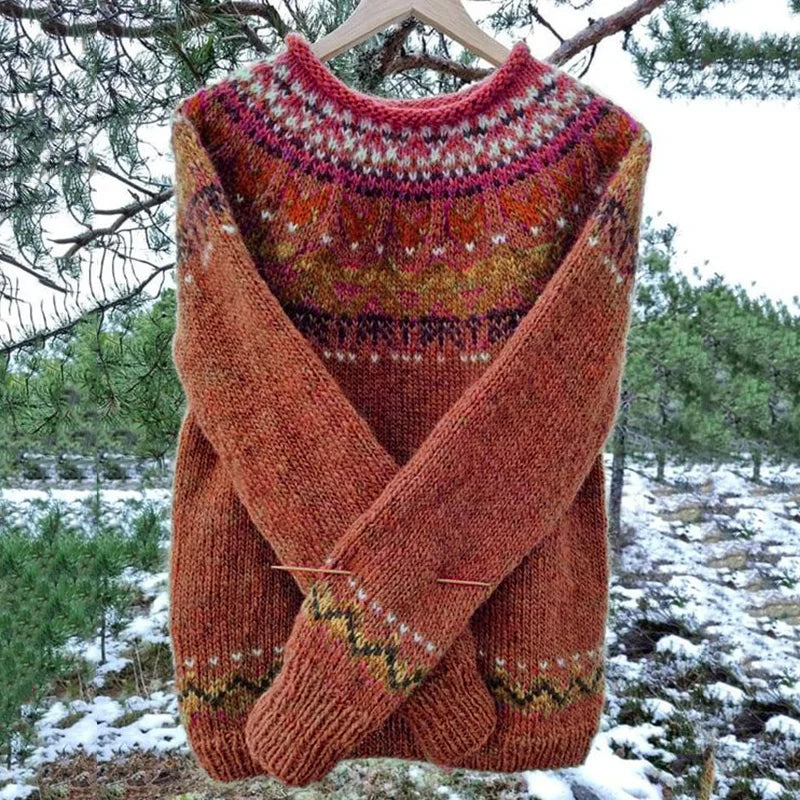 Herren-Strickpullover im Vintage-Stil mit geometrischem Muster