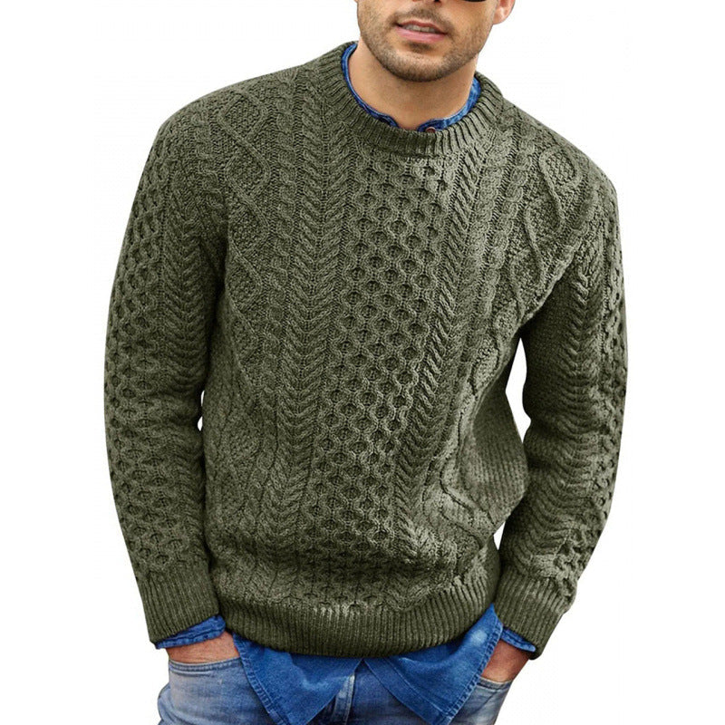 Herren-Strickpullover mit Rundhalsausschnitt