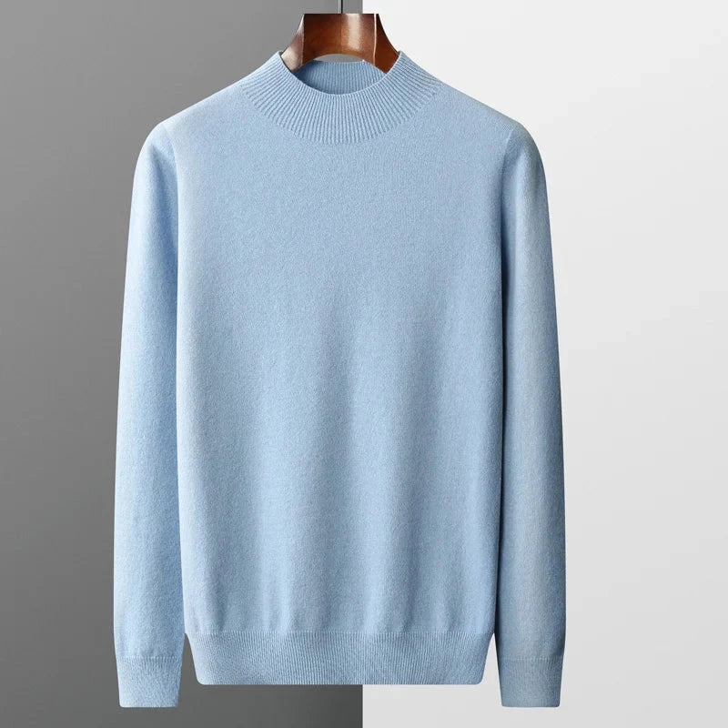 Herren-Strickpullover mit Stehkragen