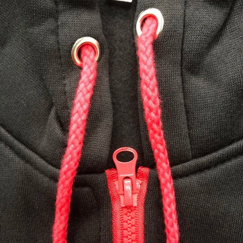 Herren-Sweatjacke mit durchgehendem Reißverschluss und Kapuze