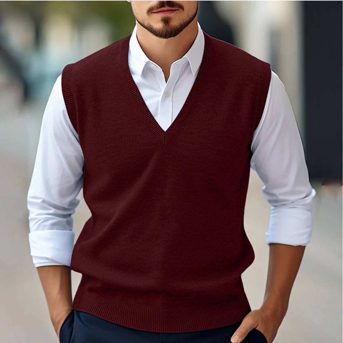 Herren-Weste – elegant & leicht – ärmellos