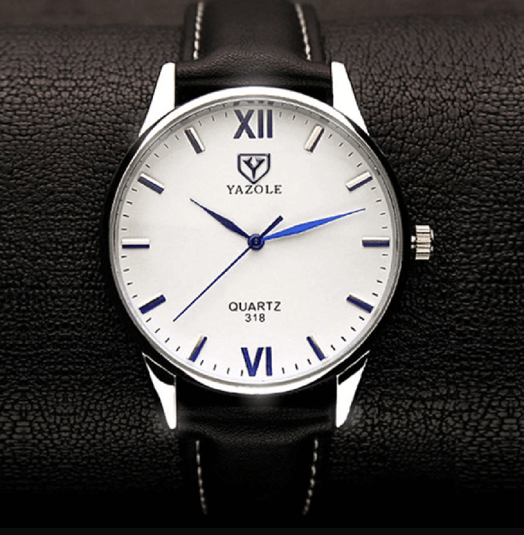 Herrenarmbanduhr mit Lederarmband
