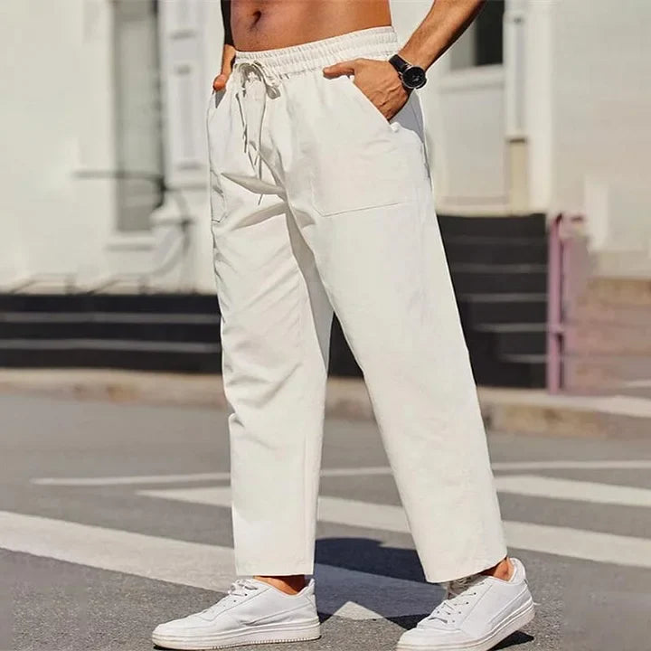 Herrenhose mit Kordelzug und lockerer Passform