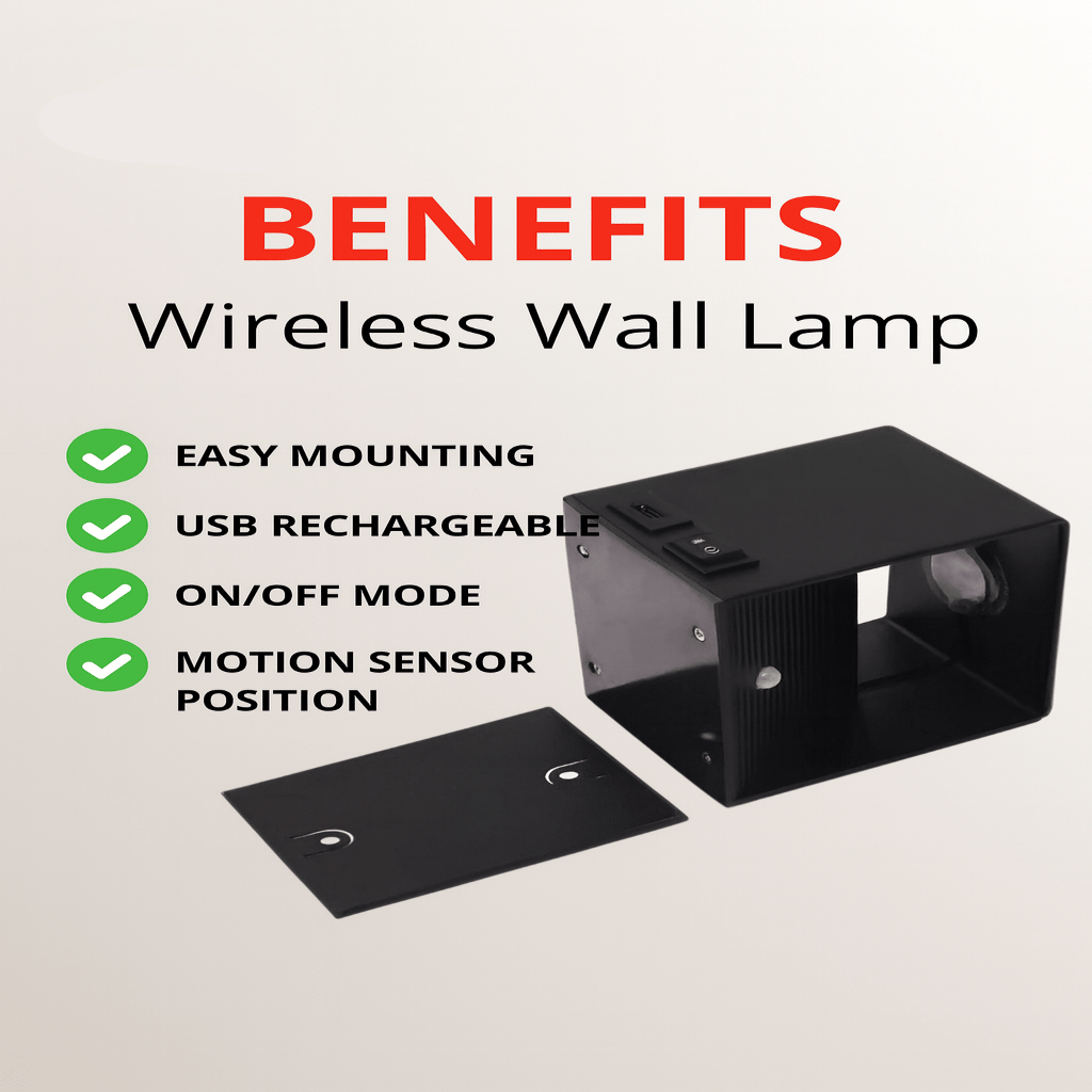 Kabellose LED-Wandleuchte mit verstellbarem Lichtstrahl