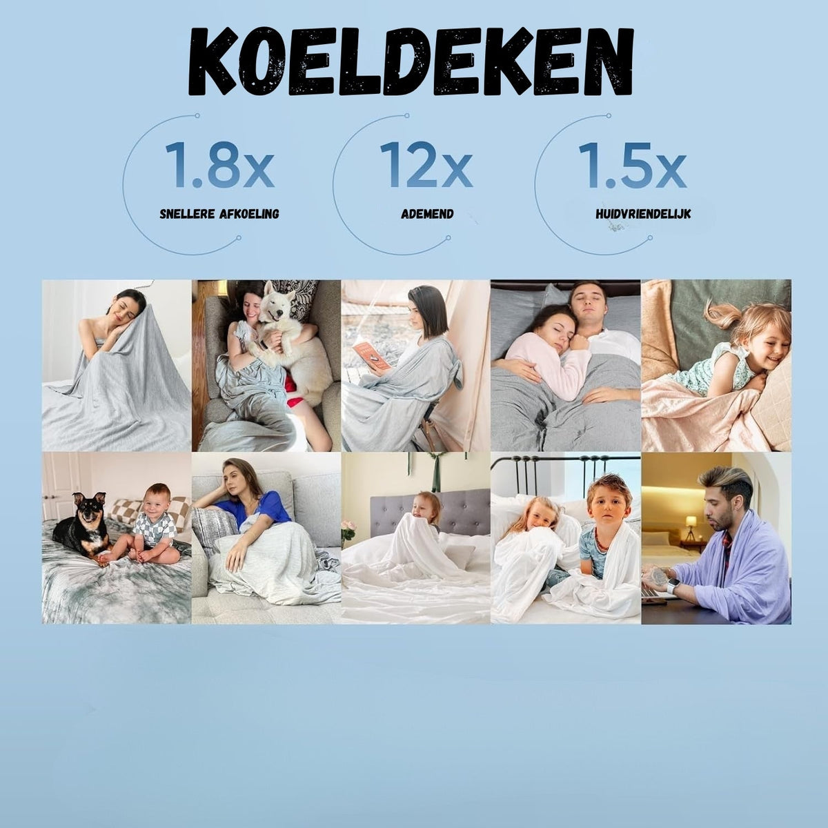 Kühldecke - Doppelseitige kühlende Sommerdecke