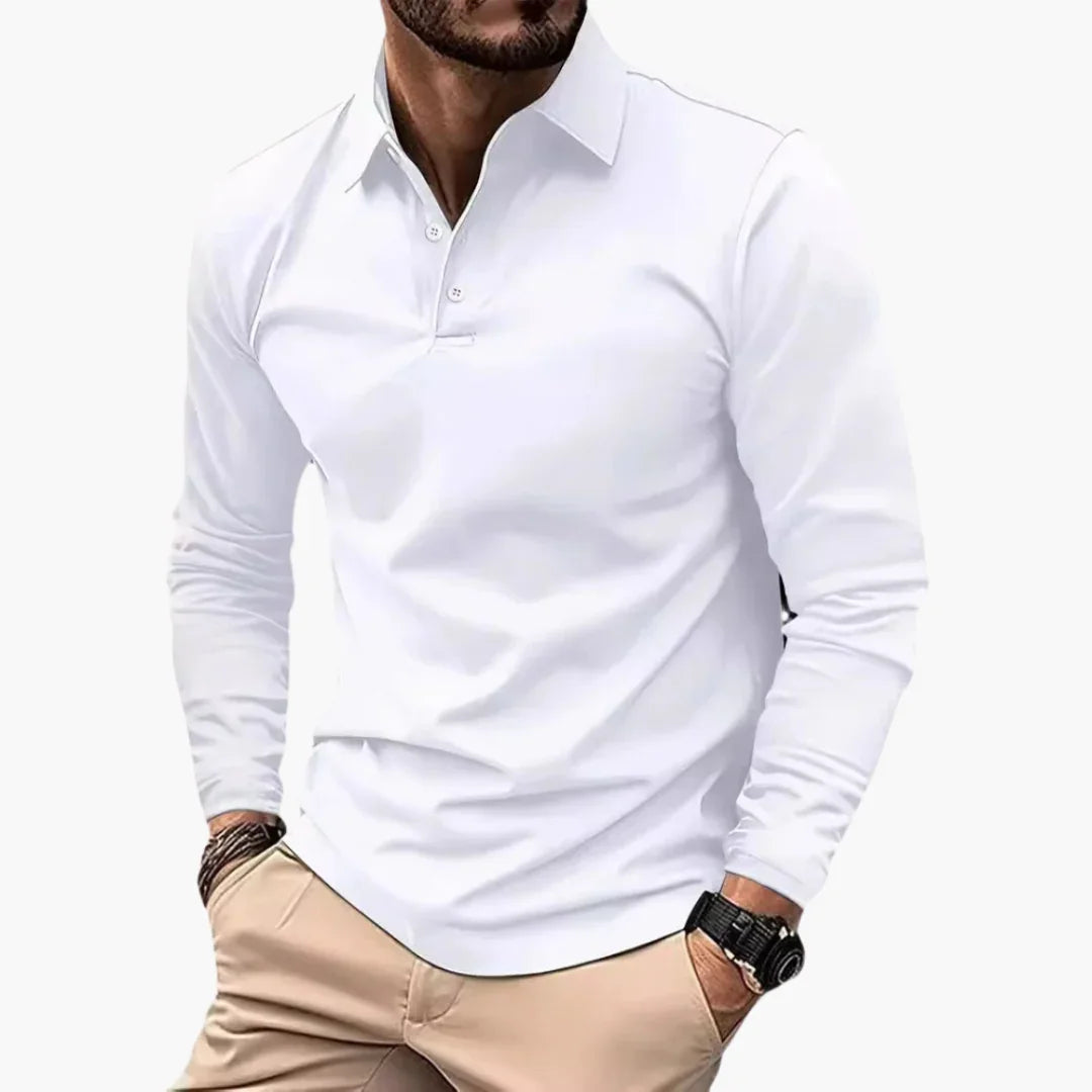 Langarm-Poloshirt für Herren im Casual-Look