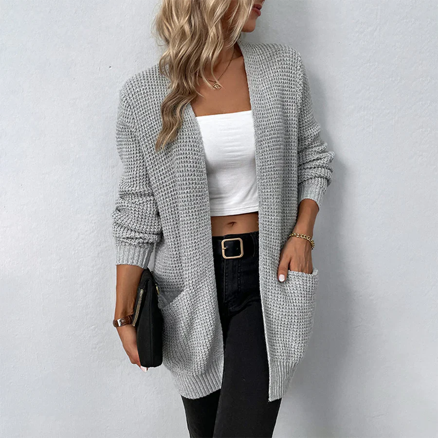 Lange Strickjacke im Relaxed Fit für Damen
