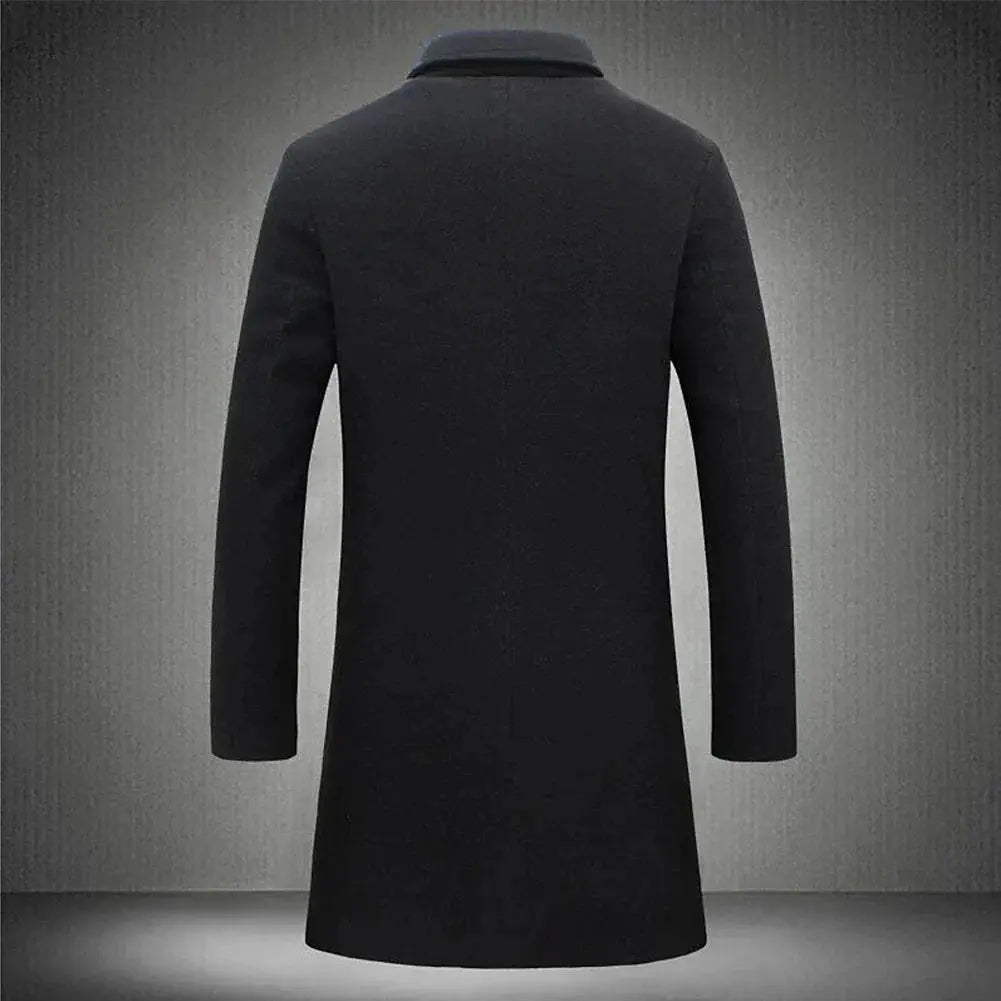 Langer Slim-Fit-Mantel für Herren
