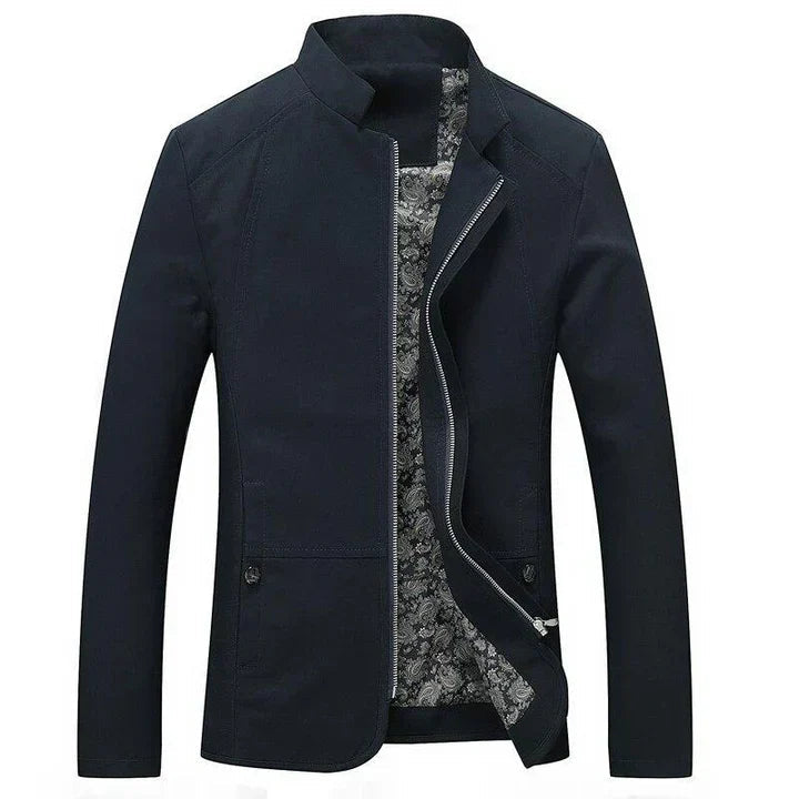 Lässige Herrenjacke mit durchgehendem Reißverschluss