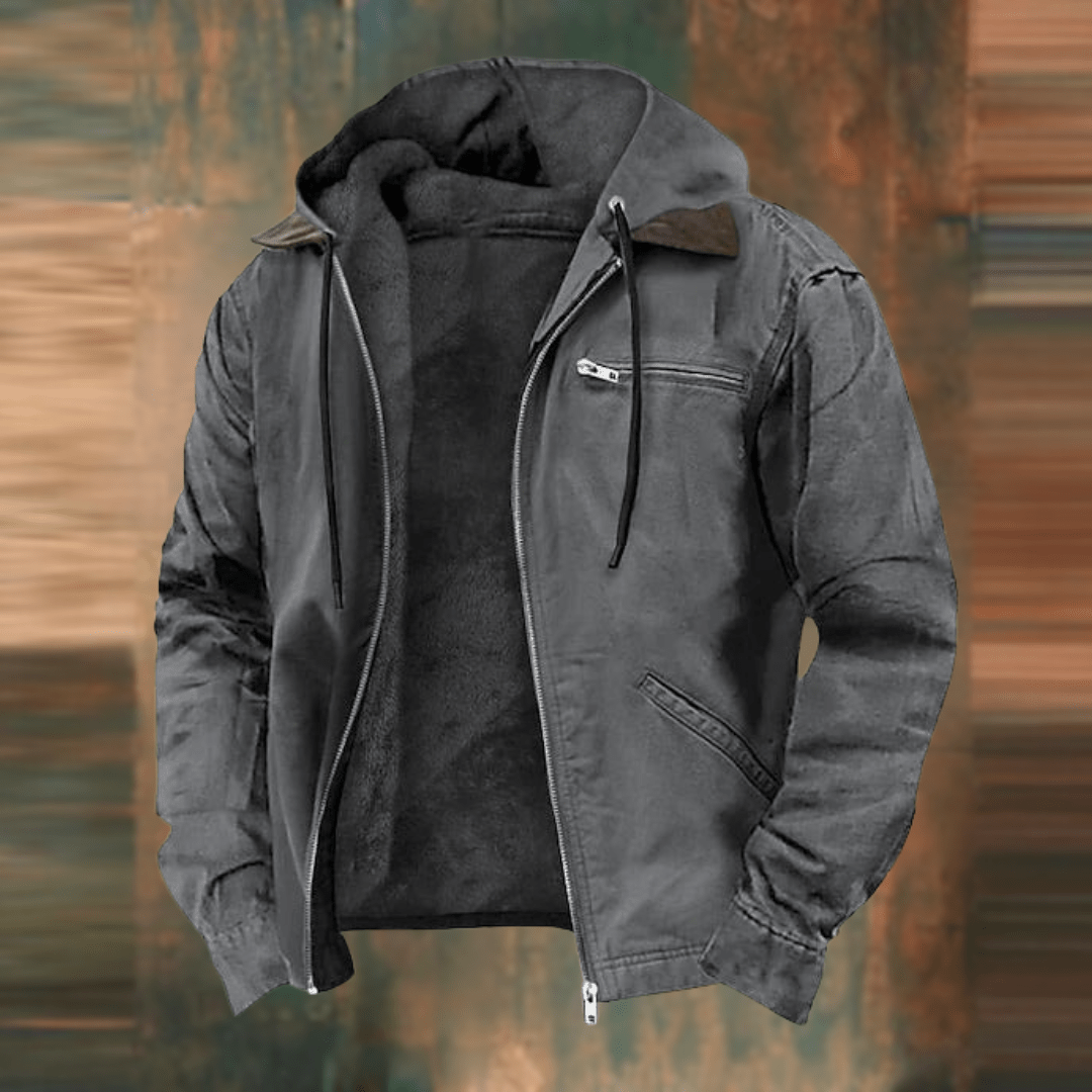 Lässige Herrenjacke mit Kapuze