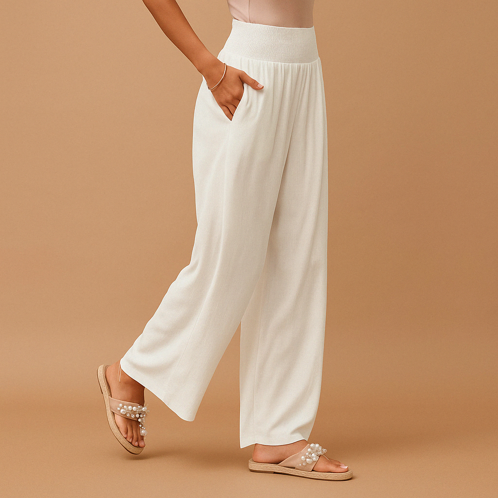 Lässige Hose mit weitem Bein