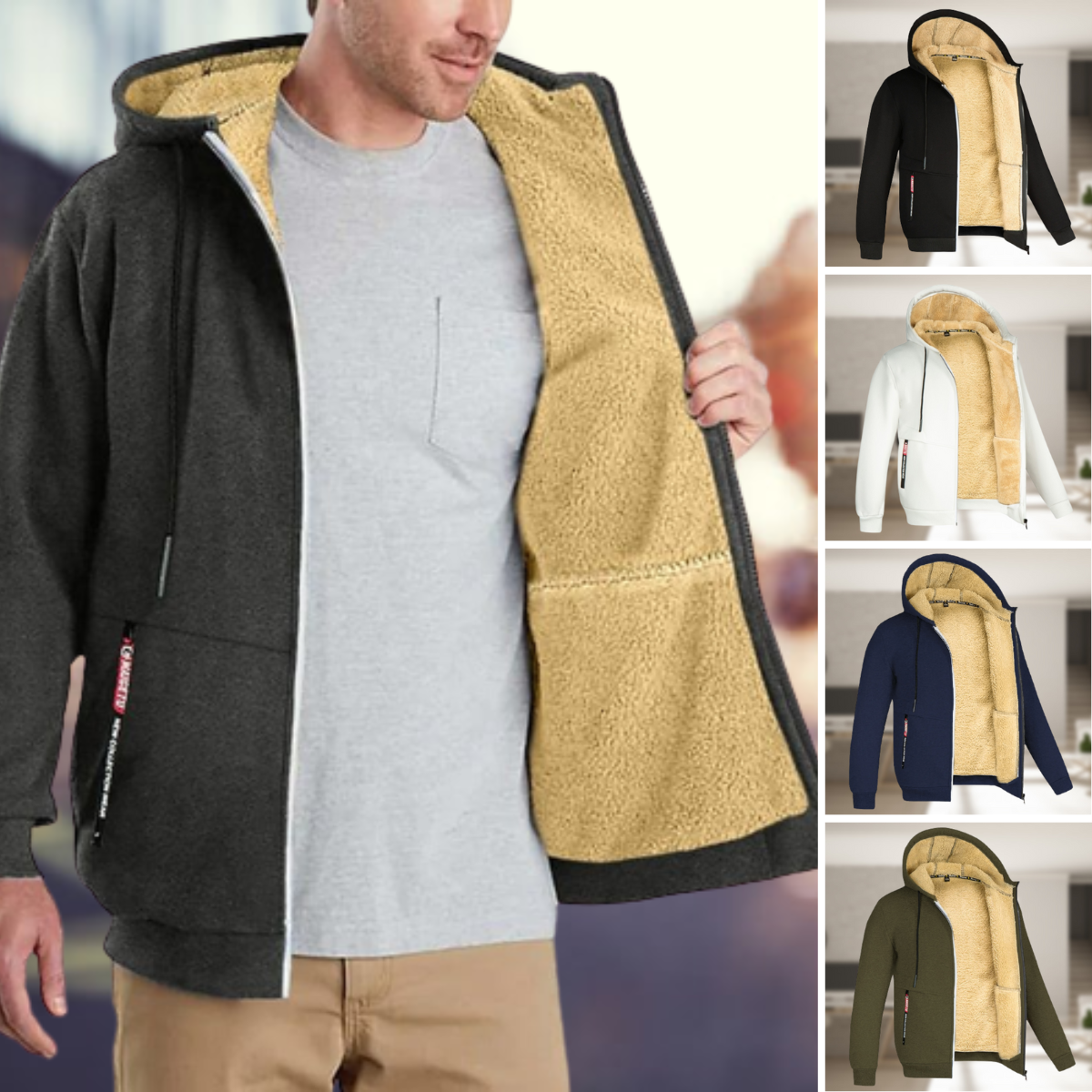 Lässiger Winter-Kapuzenpullover für Herren