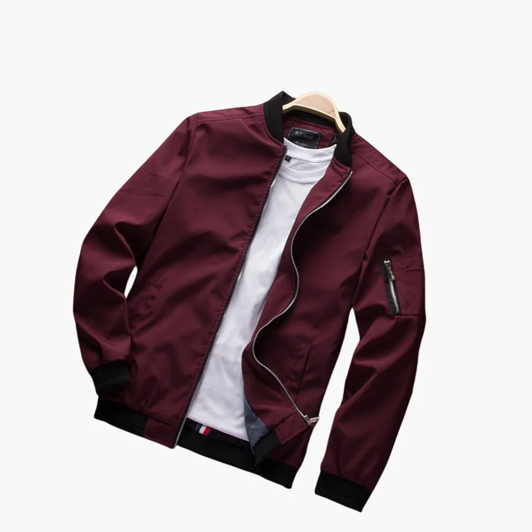 Leichte Herren-Bomberjacke im Slim Fit für Frühling und Sommer