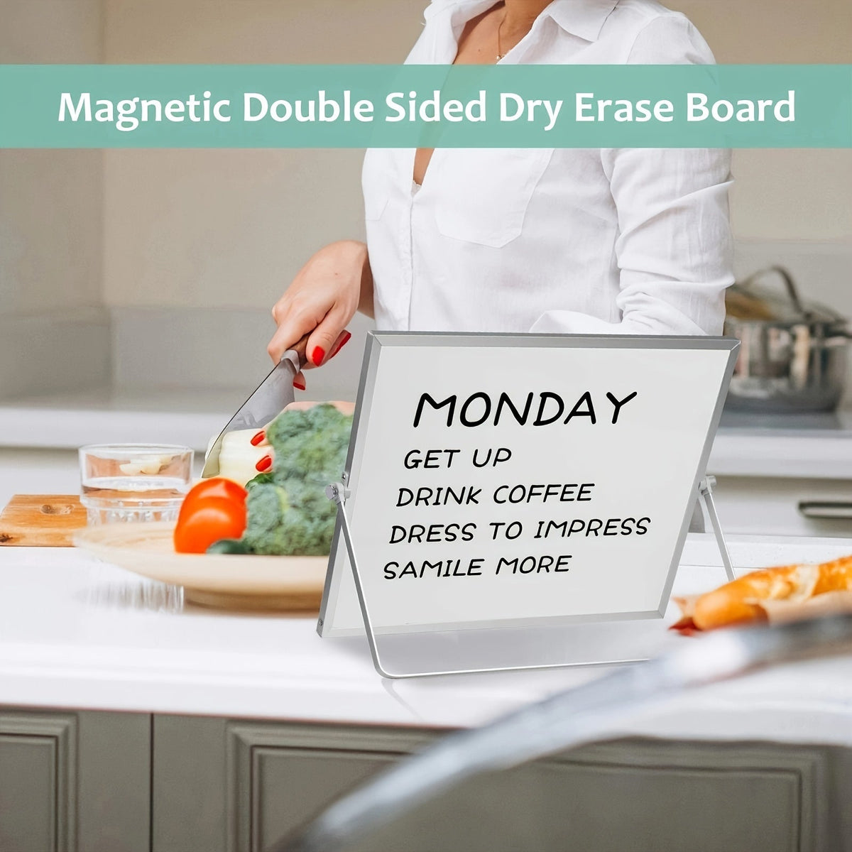 Magnetisches Whiteboard – tragbar und doppelseitig mit Ständer