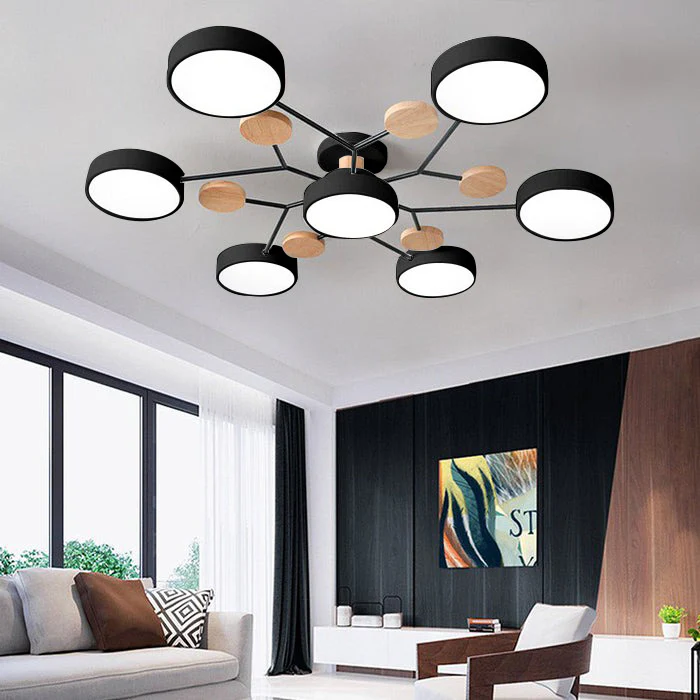 Moderne Halbeinbau-LED-Deckenleuchte Halo für elegante Räume